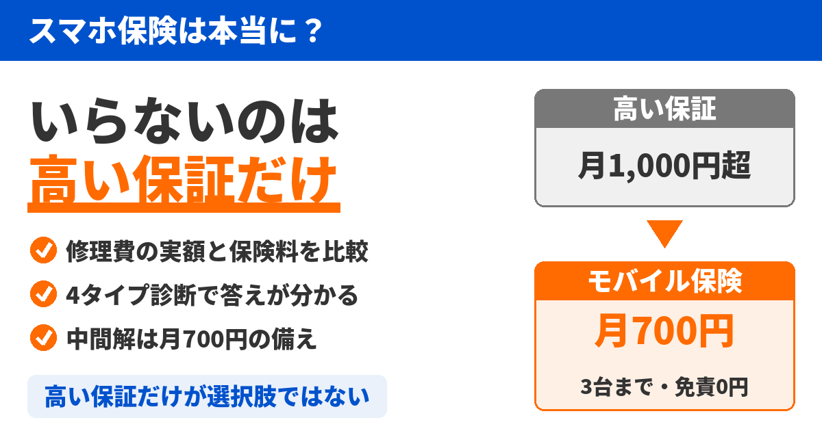 「スマホ保険はいらない？知恵袋の本音と損益分岐点【2026年】」のアイキャッチ画像
